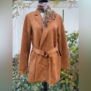 Have Tan Trench Coat with Belt and Wide Lapel